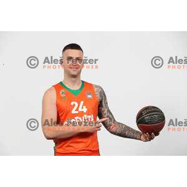Alen Omic (216 cm, 29 years) of Cedevita Olimpija during photo shooting in Ljubljana, Slovenia on November 25, 2021