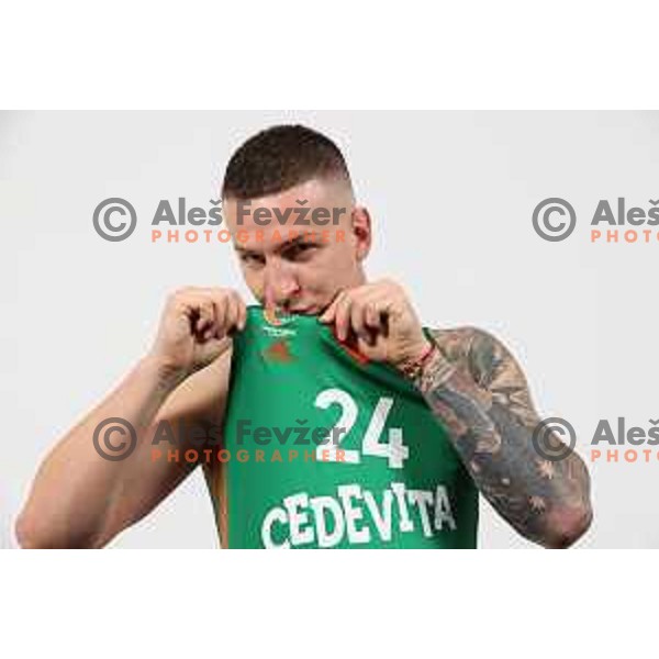 Alen Omic (216 cm, 29 years) of Cedevita Olimpija during photo shooting in Ljubljana, Slovenia on November 25, 2021