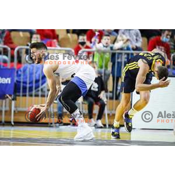 Aleksej Nikolic in action during FIBA World Cup 2023 Qualifiers match between Slovenia and Sweden in Bonifika hall, Koper, Slovenia on November 28, 2021 