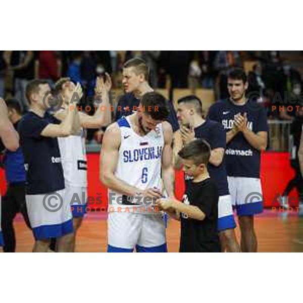 Aleksej Nikolic in action during FIBA World Cup 2023 Qualifiers match between Slovenia and Sweden in Bonifika hall, Koper, Slovenia on November 28, 2021 