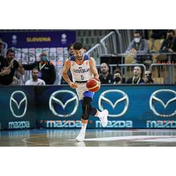  in action during FIBA World Cup 2023 Qualifiers match between Slovenia and Sweden in Bonifika hall, Koper, Slovenia on November 28, 2021 
