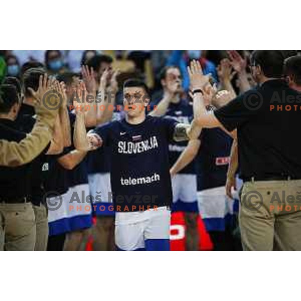 in action during FIBA World Cup 2023 Qualifiers match between Slovenia and Sweden in Bonifika hall, Koper, Slovenia on November 28, 2021