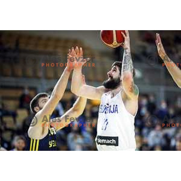 in action during FIBA World Cup 2023 Qualifiers match between Slovenia and Sweden in Bonifika hall, Koper, Slovenia on November 28, 2021