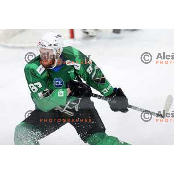 of SZ Olimpija in action during IceHL match between SZ Olimpija and Dornbirn in Ljubljana, Slovenia on December 4, 2021