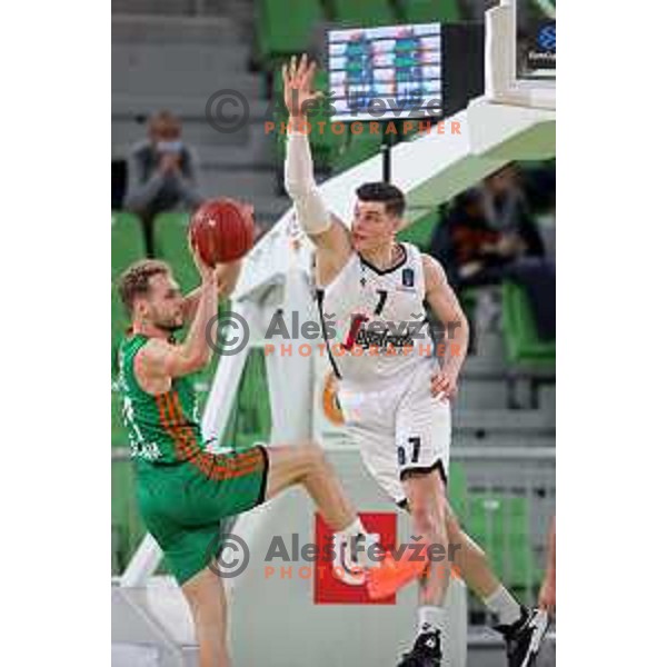 Jaka Blazic in action during 7days EuroCup regular season basketball match between Cedevita Olimpija and Virtus Segafredo in Stozice, Arena, Ljubljana, Slovenia on December 8, 2021 