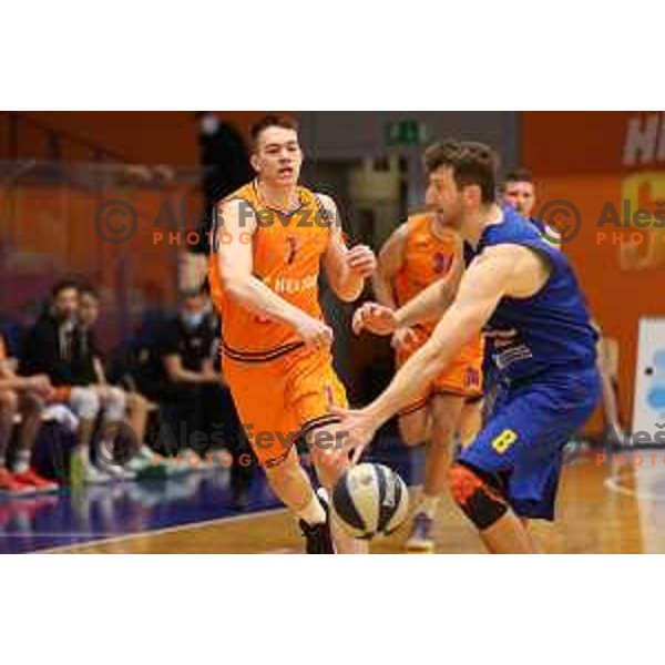 Tibor Mirtic in action during Nova KBM league match between Helios Suns and Sencur GGD in Domzale, Slovenia on January 4, 2022