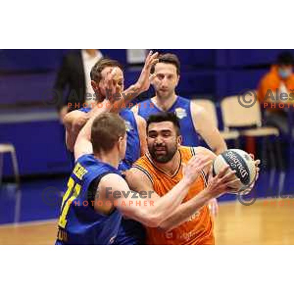Venkatesha Jois in action during Nova KBM league match between Helios Suns and Sencur GGD in Domzale, Slovenia on January 4, 2022