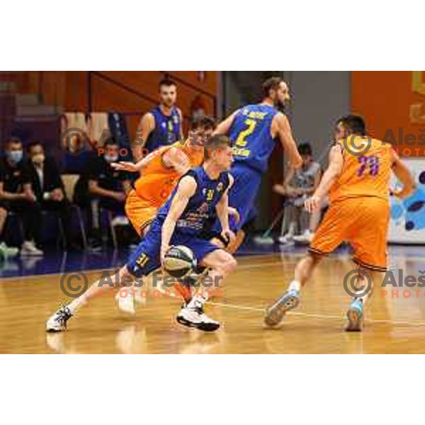 in action during Nova KBM league match between Helios Suns and Sencur GGD in Domzale, Slovenia on January 4, 2022
