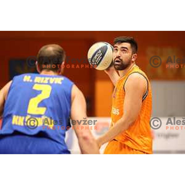 Venkatesha Jois in action during Nova KBM league match between Helios Suns and Sencur GGD in Domzale, Slovenia on January 4, 2022