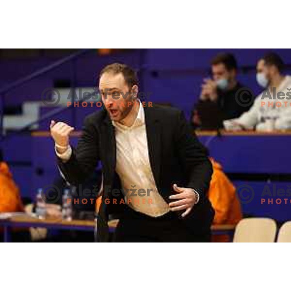 Dejan Jakara in action during Nova KBM league match between Helios Suns and Sencur GGD in Domzale, Slovenia on January 4, 2022