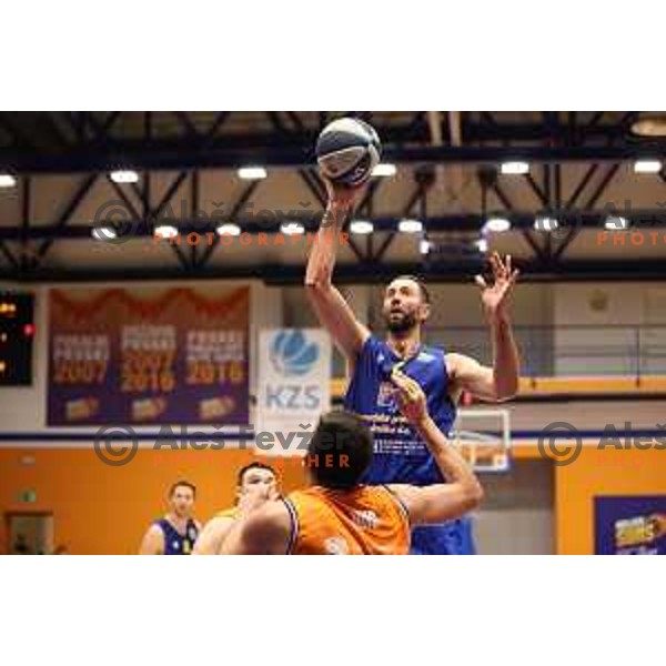 Hasan Rizvic in action during Nova KBM league match between Helios Suns and Sencur GGD in Domzale, Slovenia on January 4, 2022