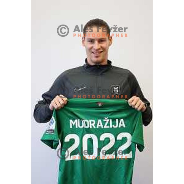 Robert Mudrazija during NK Olimpija press conference in Ljubljana, Slovenia on January 5, 2022
