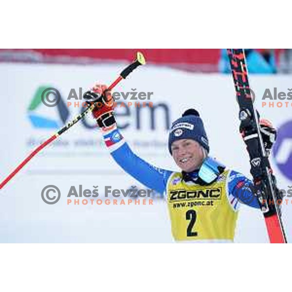 Tessa Worley (FRA), second placed of AUDI FIS Ski World Cup Giant Slalom for 58.Golden Fox-Zlata Lisica 2022 in Kranjska gora, Slovenia on January 8, 2022