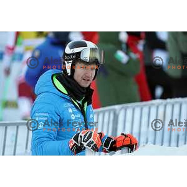 Klemen Kosi at AUDI FIS Ski World Cup Giant Slalom for 58.Golden Fox-Zlata Lisica 2022 in Kranjska gora, Slovenia on January 8, 2022