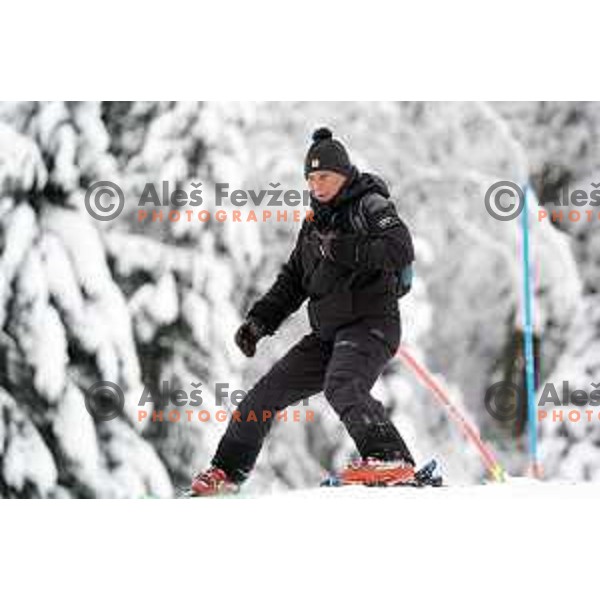 Ales Vidic at AUDI FIS Ski World Cup Slalom for 58.Golden Fox-Zlata Lisica 2022 in Kranjska gora, Slovenia on January 9, 2022