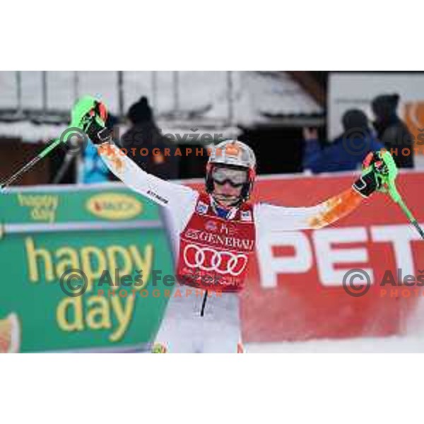 Petra Vlhova (SVK), winner of AUDI FIS Ski World Cup Slalom for 58.Golden Fox-Zlata Lisica 2022 in Kranjska gora, Slovenia on January 9, 2022