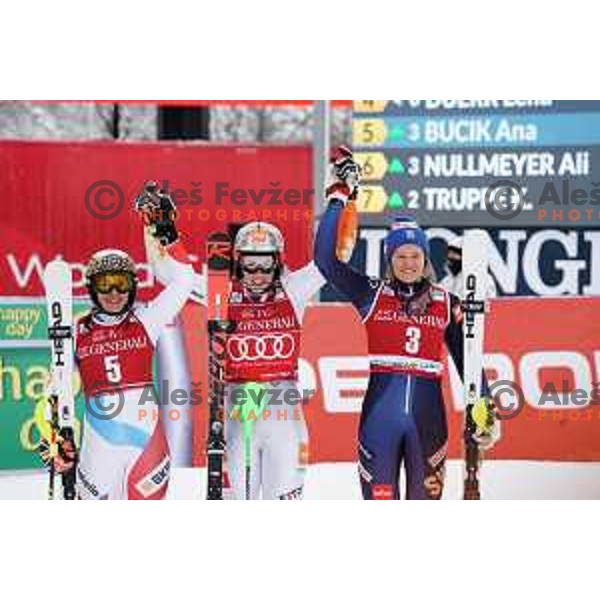 Petra Vlhova (SVK), winner of AUDI FIS Ski World Cup Slalom for 58.Golden Fox-Zlata Lisica 2022 in Kranjska gora, Slovenia on January 9, 2022