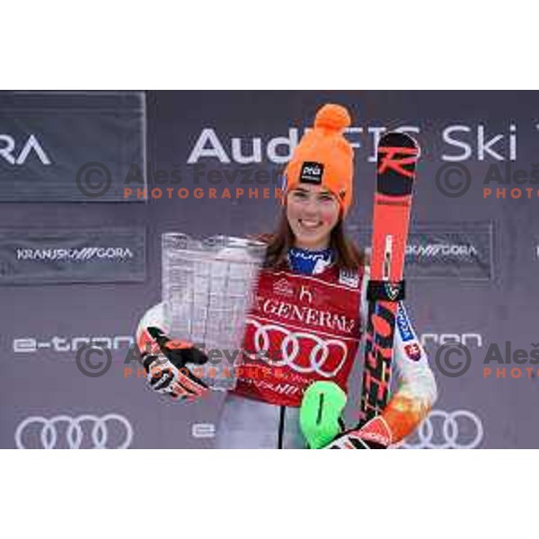 Petra Vlhova (SVK), winner of Golden Fox trophy at AUDI FIS Ski World Cup races for 58.Golden Fox-Zlata Lisica 2022 in Kranjska gora, Slovenia on January 9, 2022