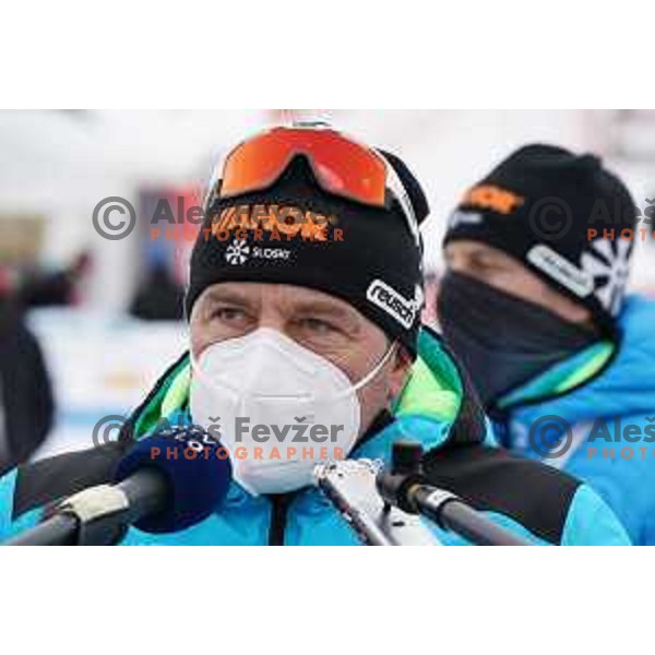 Coach Sergej Poljsak at AUDI FIS Ski World Cup Slalom for 58.Golden Fox-Zlata Lisica 2022 in Kranjska gora, Slovenia on January 9, 2022