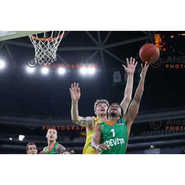 Yogi Ferrell in action during 7days EuroCup regular season basketball match between Cedevita Olimpija and Gran Canaria in Stozice, Arena, Ljubljana, Slovenia on January 19, 2022