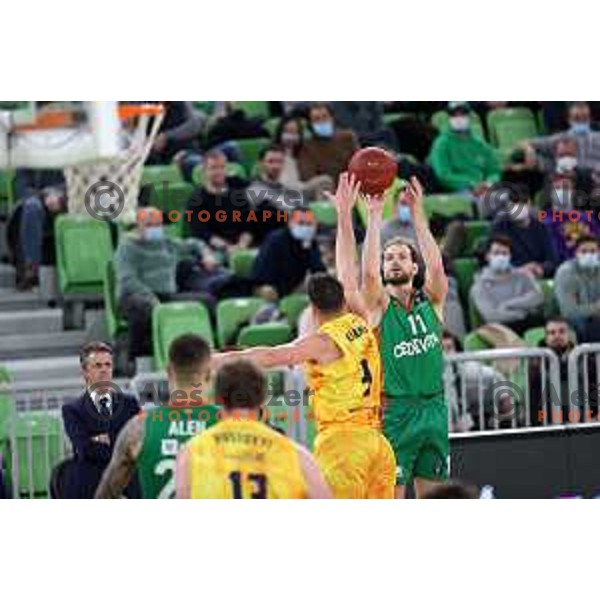 Jaka Blazic in action during 7days EuroCup regular season basketball match between Cedevita Olimpija and Gran Canaria in Stozice, Arena, Ljubljana, Slovenia on January 19, 2022