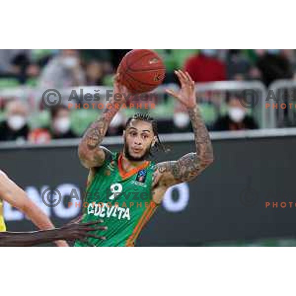 Zach Auguste in action during 7days EuroCup regular season basketball match between Cedevita Olimpija and Gran Canaria in Stozice, Arena, Ljubljana, Slovenia on January 19, 2022