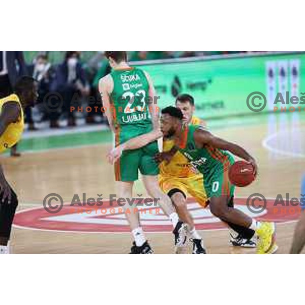 Jacob Pullen in action during 7days EuroCup regular season basketball match between Cedevita Olimpija and Gran Canaria in Stozice, Arena, Ljubljana, Slovenia on January 19, 2022