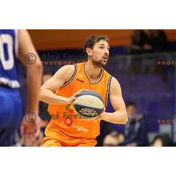 Tadej Ferme in action during Nova KBM league match between Helios Suns and Sentjur in Domzale, Slovenia on January 19, 2022