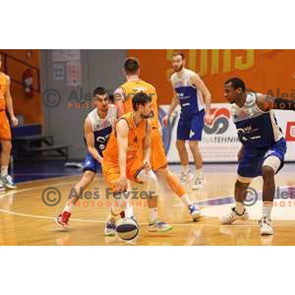 Tadej Ferme in action during Nova KBM league match between Helios Suns and Sentjur in Domzale, Slovenia on January 19, 2022