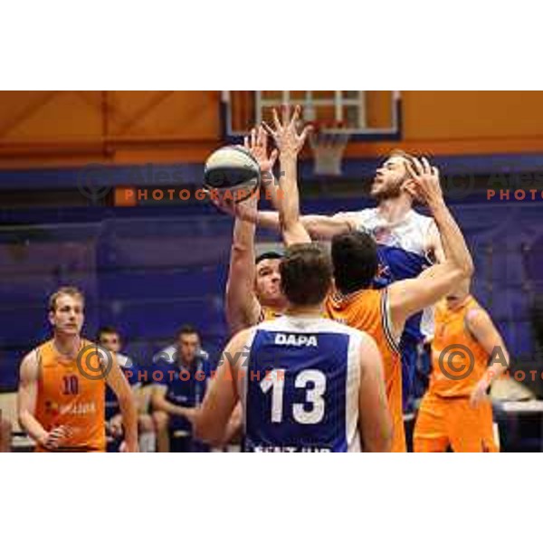 Patrik Tabak in action during Nova KBM league match between Helios Suns and Sentjur in Domzale, Slovenia on January 19, 2022