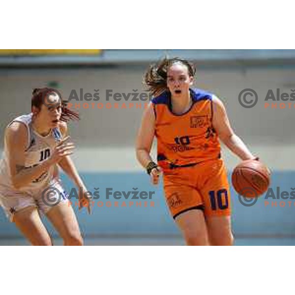 Lejla Pamic in action during 1.SKL women basketball match between Derby Jezica and Tosama Ledita, Slovenia on January 25, 2022