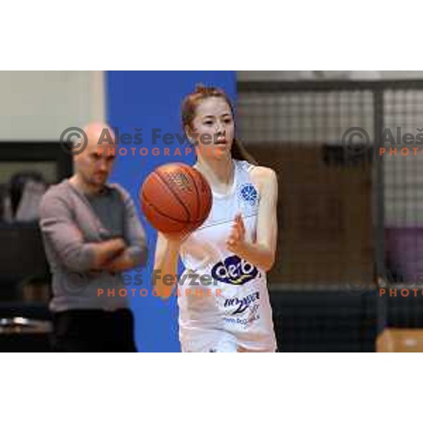 Ana Vita Micunovic in action during 1.SKL women basketball match between Derby Jezica and Tosama Ledita, Slovenia on January 25, 2022