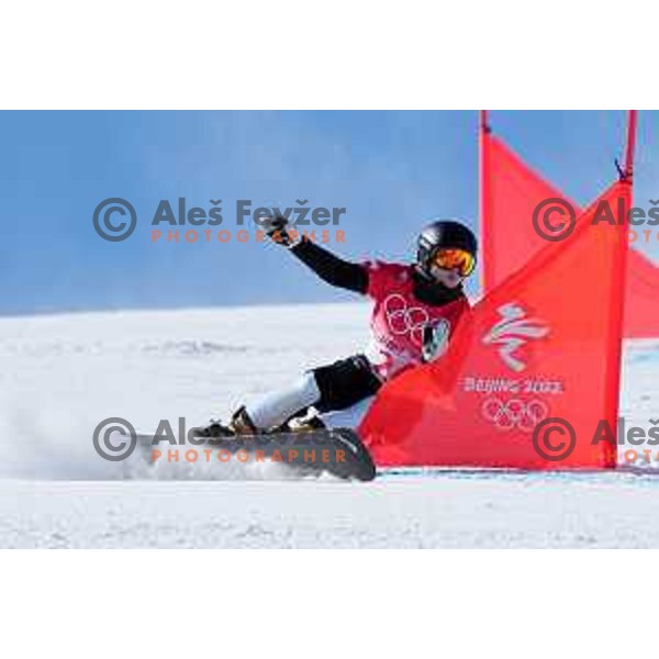 Gloria Kotnik (SLO) competes in Women\'s Snowboard Parallel Giant Slalom in Zhangjiakou Genting Snow Park, Beijing 2022 Winter Olympic Games, China on February 8, 2022