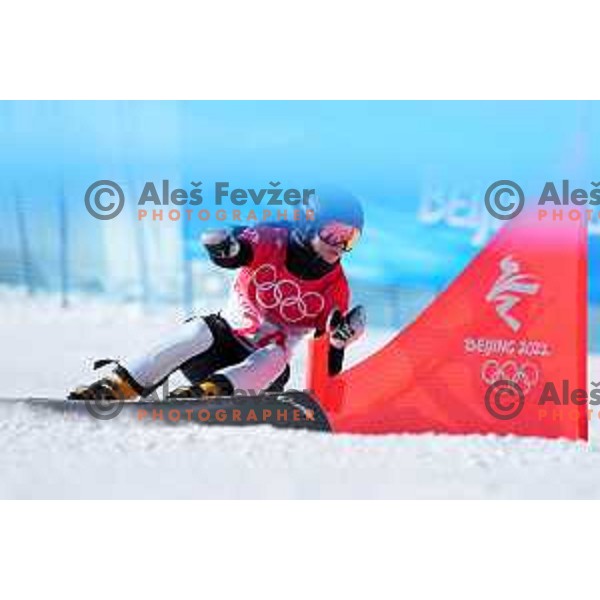 Gloria Kotnik (SLO) competes in Women\'s Snowboard Parallel Giant Slalom in Zhangjiakou Genting Snow Park, Beijing 2022 Winter Olympic Games, China on February 8, 2022