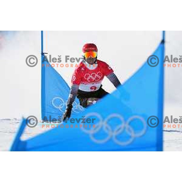 Zan Kosir (SLO) competes in Men\'s Snowboard Parallel Giant Slalom in Zhangjiakou Genting Snow Park, Beijing 2022 Winter Olympic Games, China on February 8, 2022