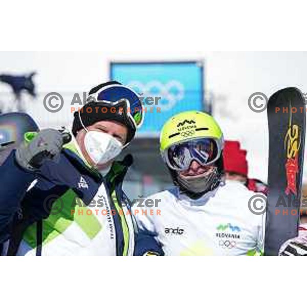 Robert Mastnak, father of Tim Mastnak (SLO) who competed in Men\'s Snowboard Parallel Giant Slalom in Zhangjiakou Genting Snow Park, Beijing 2022 Winter Olympic Games, China on February 8, 2022