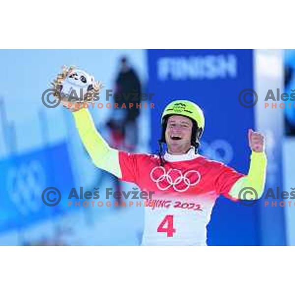 Tim Mastnak of Slovenia, Olympic Silver medalist in Snowboard Parallel Giant Slalom in Zhangjiakou Genting Snow Park, Beijing 2022 Winter Olympic Games, China on February 8, 2022