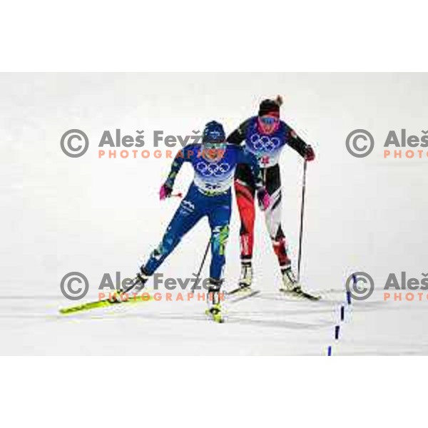 Anamarija Lampic competes in Women\'s Cross-Country Sprint Free at Beijing 2022 Winter Olympic Games, China on February 8, 2022