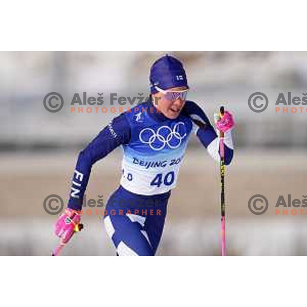 Kerttu Niskanen (FIN), Olympic Silver medalistr in Women\'s Cross-Country 10 km Classic in Zhnagjiakou at Beijing 2022 Winter Olympic Games, China on February 10, 2022 