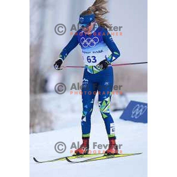 Anja Mandeljc (SLO) competes in Women\'s Cross-Country 10 km Classic in Zhnagjiakou at Beijing 2022 Winter Olympic Games, China on February 10, 2022 