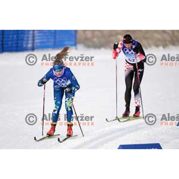 Anja Mandeljc (SLO) competes in Women\'s Cross-Country 10 km Classic in Zhnagjiakou at Beijing 2022 Winter Olympic Games, China on February 10, 2022 