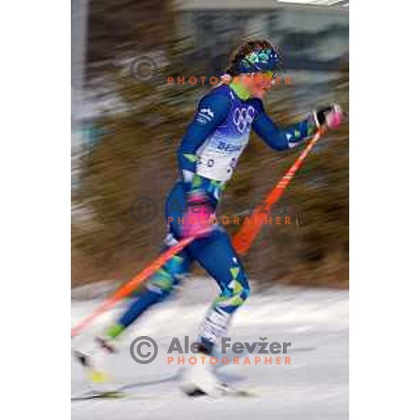 Anamarija Lampic (SLO) competes at Women\'s Cross-Country 10 km Classic, Zhangjiakou, Beijing 2022 Winter Olympic Games, China
