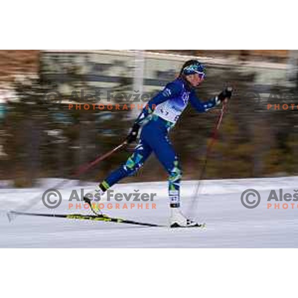 Anita Klemencic (SLO) competes at Women\'s Cross-Country 10 km Classic, Zhangjiakou, Beijing 2022 Winter Olympic Games, China