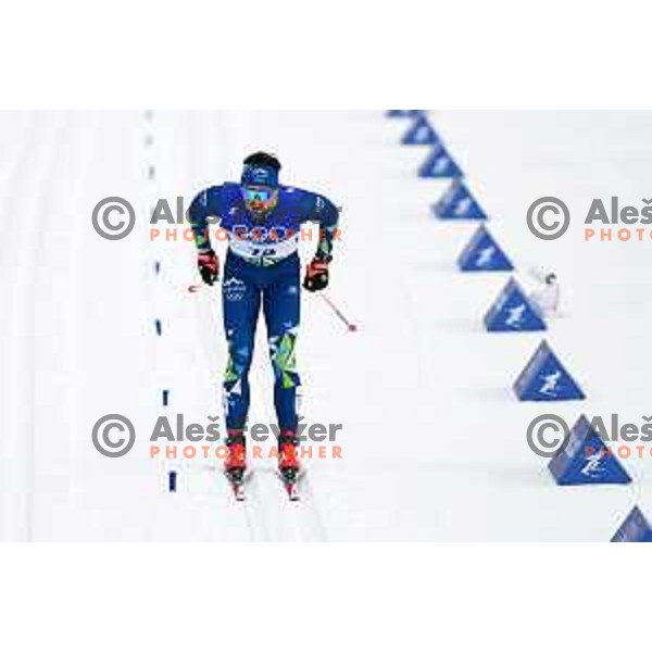 Miha Simenc (SLO) competes in Men\'s Cross-Country 15 km Classic in Zhnagjiakou at Beijing 2022 Winter Olympic Games, China on February 11, 2022