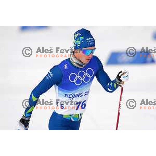 Vili Crv (SLO) competes in Men\'s Cross-Country 15 km Classic in Zhnagjiakou at Beijing 2022 Winter Olympic Games, China on February 11, 2022