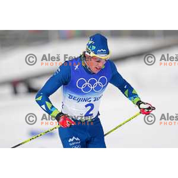 Miha Licef (SLO) competes in Men\'s Cross-Country 15 km Classic in Zhnagjiakou at Beijing 2022 Winter Olympic Games, China on February 11, 2022