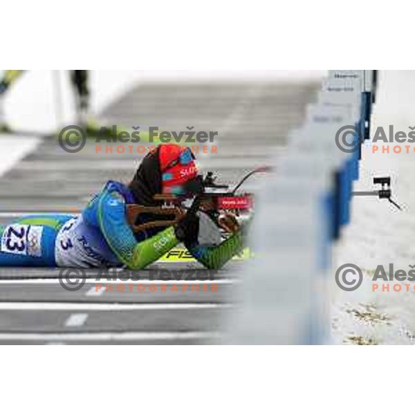 Polona Klemencic (SLO) competes in Women’s Biathlon Sprint 7.5 km in Zhnagjiakou at Beijing 2022 Winter Olympic Games, China on February 11, 2022