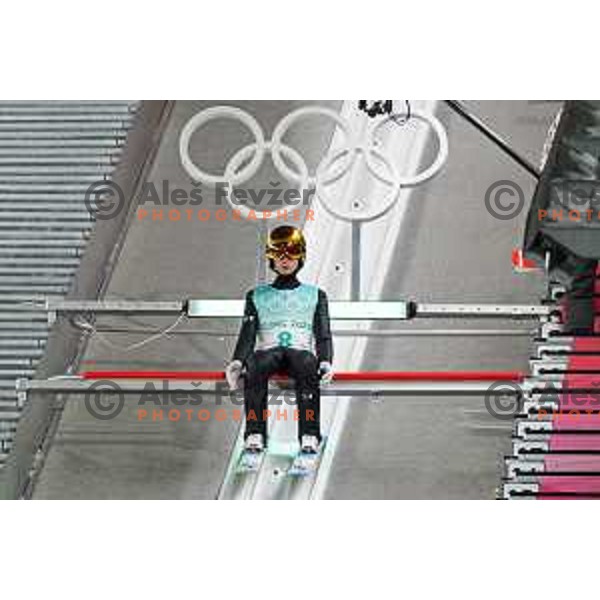 Cene Prevc (SLO) at Ski Jumping Men’s Team Competition in Zhangjiakou venue of Beijing 2022 Winter Olympic Games, China on February 14, 2022
