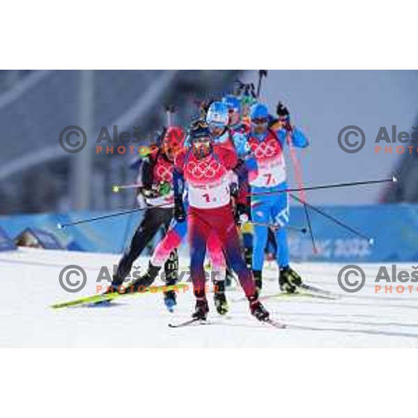 Of Slovenia competes in Men’s Biathlon Team relay 4x7.5 km in Zhangjiakou venue of Beijing 2022 Winter Olympic Games, China on February 15, 2022