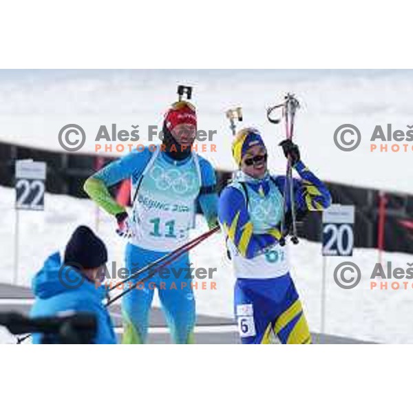 Jakov Fak of Slovenia competes in Men’s Biathlon Team relay 4x7.5 km in Zhangjiakou venue of Beijing 2022 Winter Olympic Games, China on February 15, 2022 